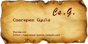 Cserepes Gyula névjegykártya